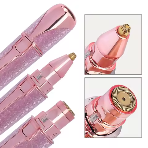 2-in-1 Eyebrow Trimmer & Facial Hair Shaver | Battery-Operated |